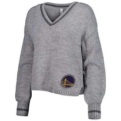 Women's Lusso Gray Golden State Warriors Scarletts Lantern Sleeve Tri ...