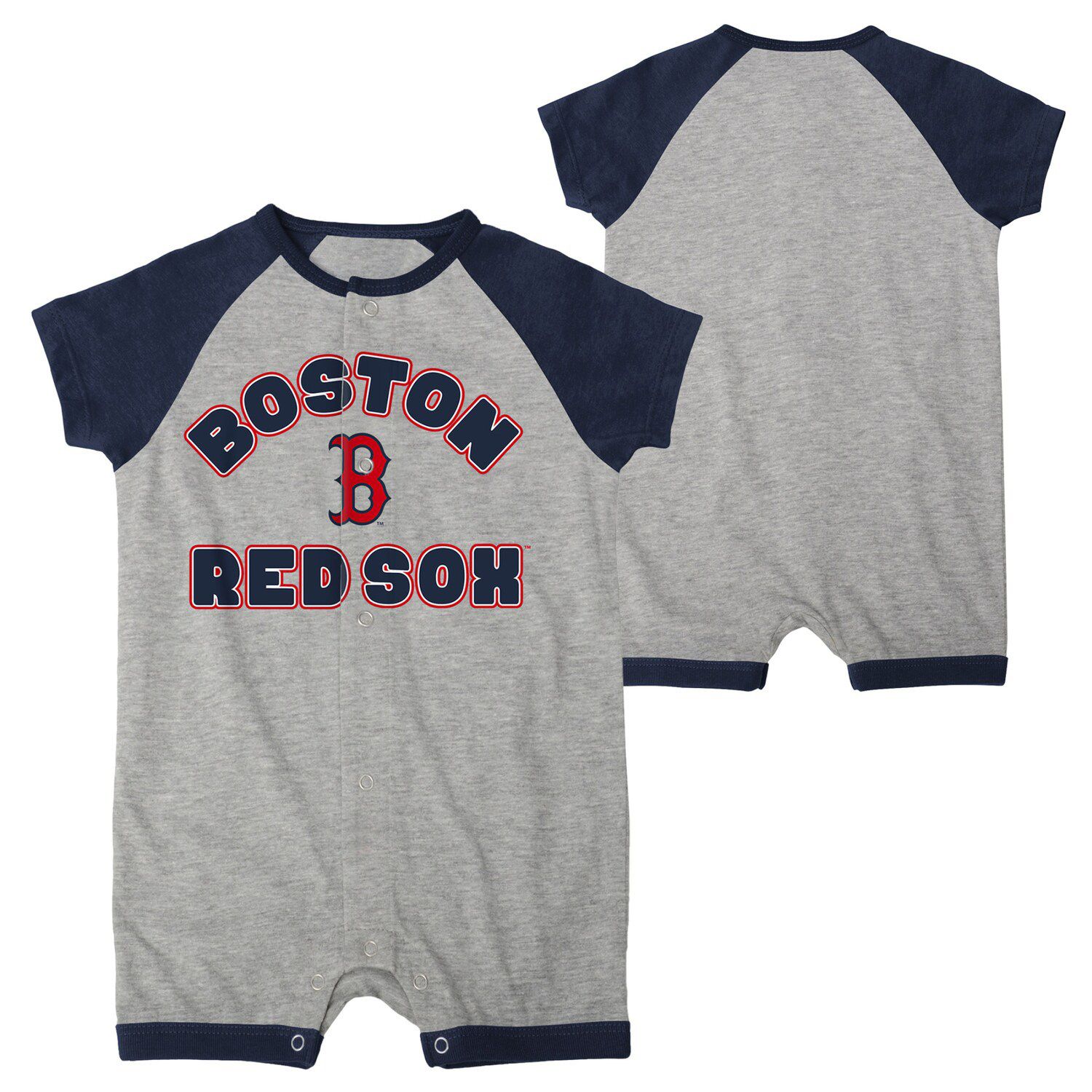 Infant White Boston Red Sox Pinstripe Power Hitter Romper