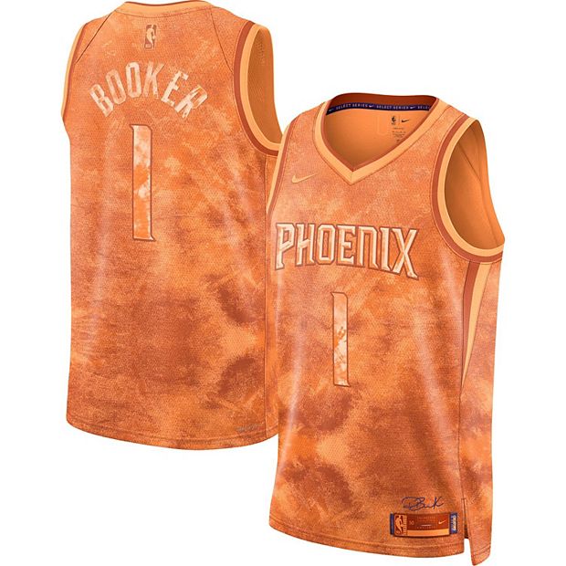 Nike Men's and Women's Devin Booker Orange Phoenix Suns Select Series  Swingman Jersey