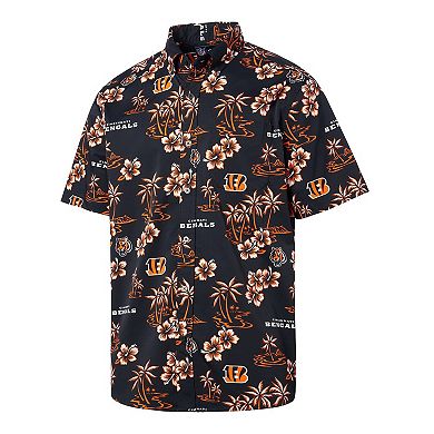 Men's Reyn Spooner Black Cincinnati Bengals Kekai Button-Up Shirt