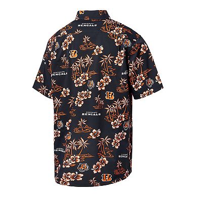 Men's Reyn Spooner Black Cincinnati Bengals Kekai Button-Up Shirt