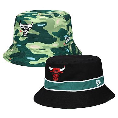 Men's New Era Black Chicago Bulls Reversible Bucket Hat