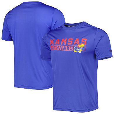 Men's Champion Royal Kansas Jayhawks Impact Knockout T-Shirt
