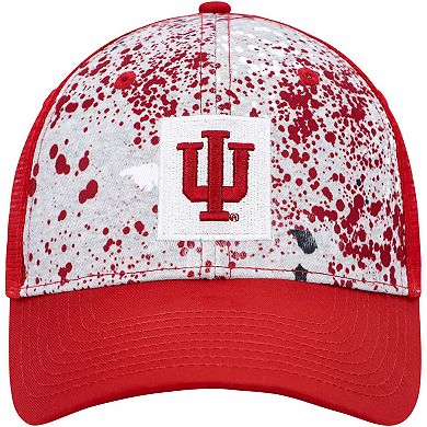 Men's Colosseum Gray/Crimson Indiana Hoosiers Love Fern Trucker Snapback Hat