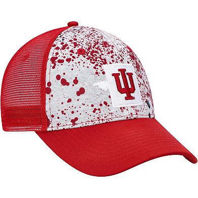 Men's Colosseum Gray/Crimson Indiana Hoosiers Love Fern Trucker Snapback Hat