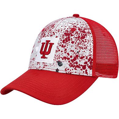Men's Colosseum Gray/Crimson Indiana Hoosiers Love Fern Trucker Snapback Hat