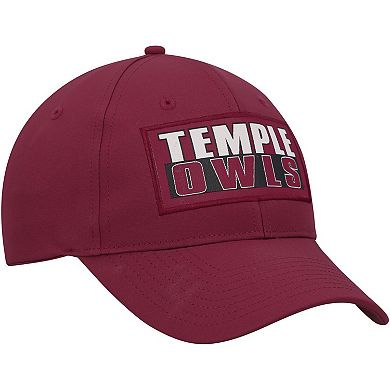 Men's Colosseum Cherry Temple Owls Positraction Snapback Hat