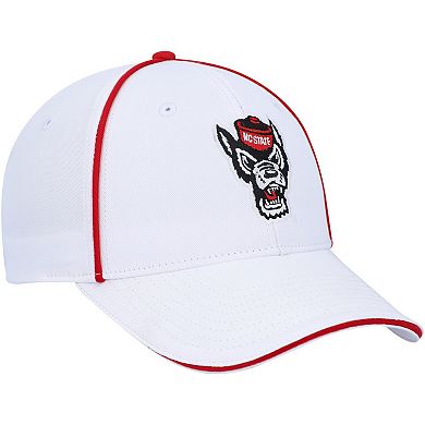 Men's Colosseum  White NC State Wolfpack Take Your Time Snapback Hat
