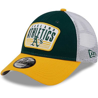 Men's New Era Green Oakland Athletics Two-Tone Patch 9FORTY Snapback Hat
