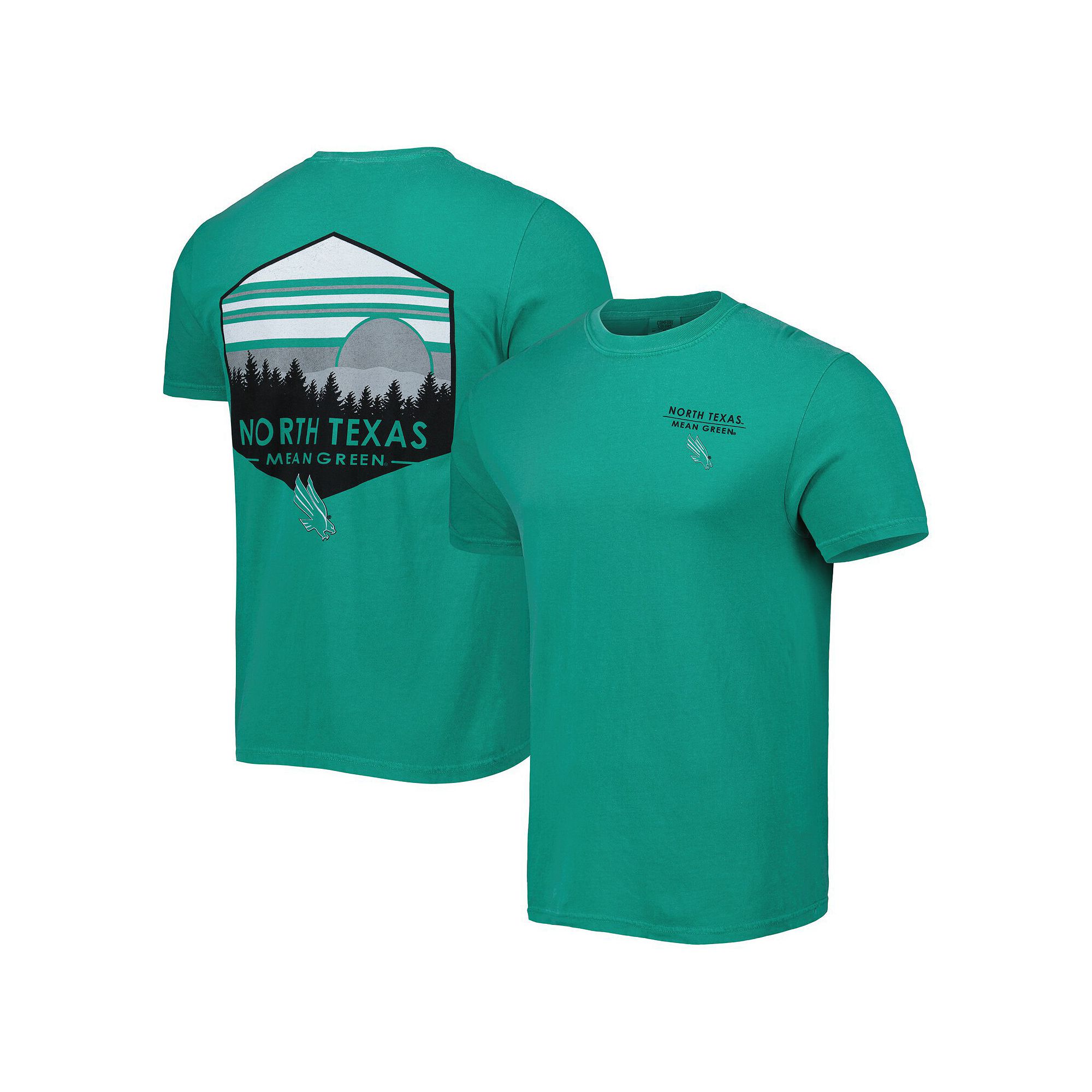 Mens Green North Texas Mean Green Landscape Shield T-Shirt, Size: Small, N