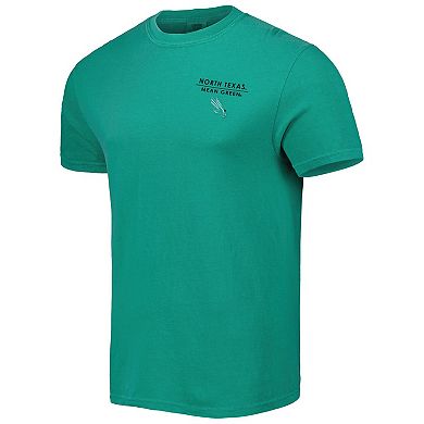 Men's Green North Texas Mean Green Landscape Shield T-Shirt