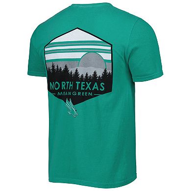 Men's Green North Texas Mean Green Landscape Shield T-Shirt