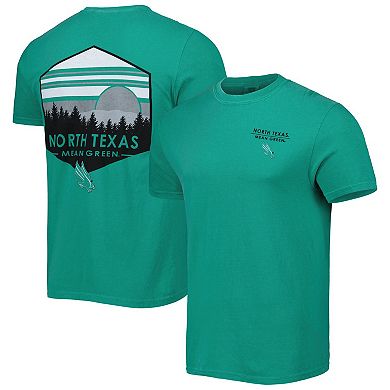Men's Green North Texas Mean Green Landscape Shield T-Shirt