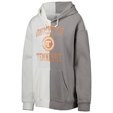 Women's Gameday Couture Gray/White Tennessee Volunteers Split Pullover Hoodie