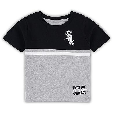 Toddler Black/White Chicago White Sox Batters Box T-Shirt & Pants Set