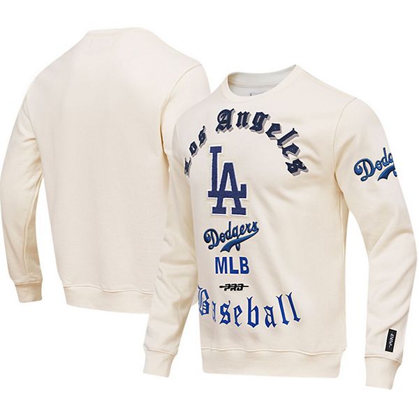 Men's Los Angeles Dodgers Pro Standard Cream Cooperstown Collection Old  English T-Shirt