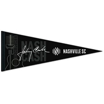 WinCraft Nashville SC x Johnny Cash Microphone 12" x 30" Premium Pennant