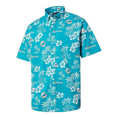 Men's Reyn Spooner Aqua Miami Dolphins Kekai Button-Up Shirt