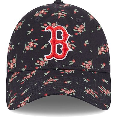Youth New Era Navy Boston Red Sox Bloom 9TWENTY Adjustable Hat