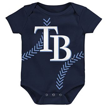 Newborn & Infant Navy Tampa Bay Rays Running Home Bodysuit