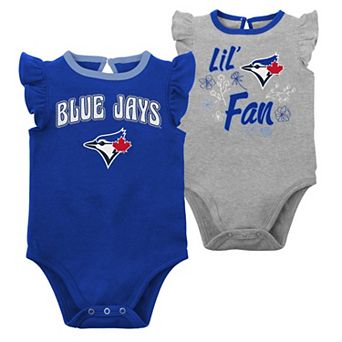Newborn & Infant Royal/Heather Gray Toronto Blue Jays Little Fan Two-Pack Bodysuit Set