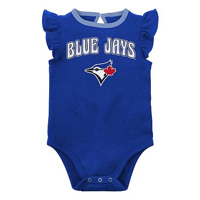 Newborn & Infant Royal/Heather Gray Toronto Blue Jays Little Fan Two-Pack Bodysuit Set