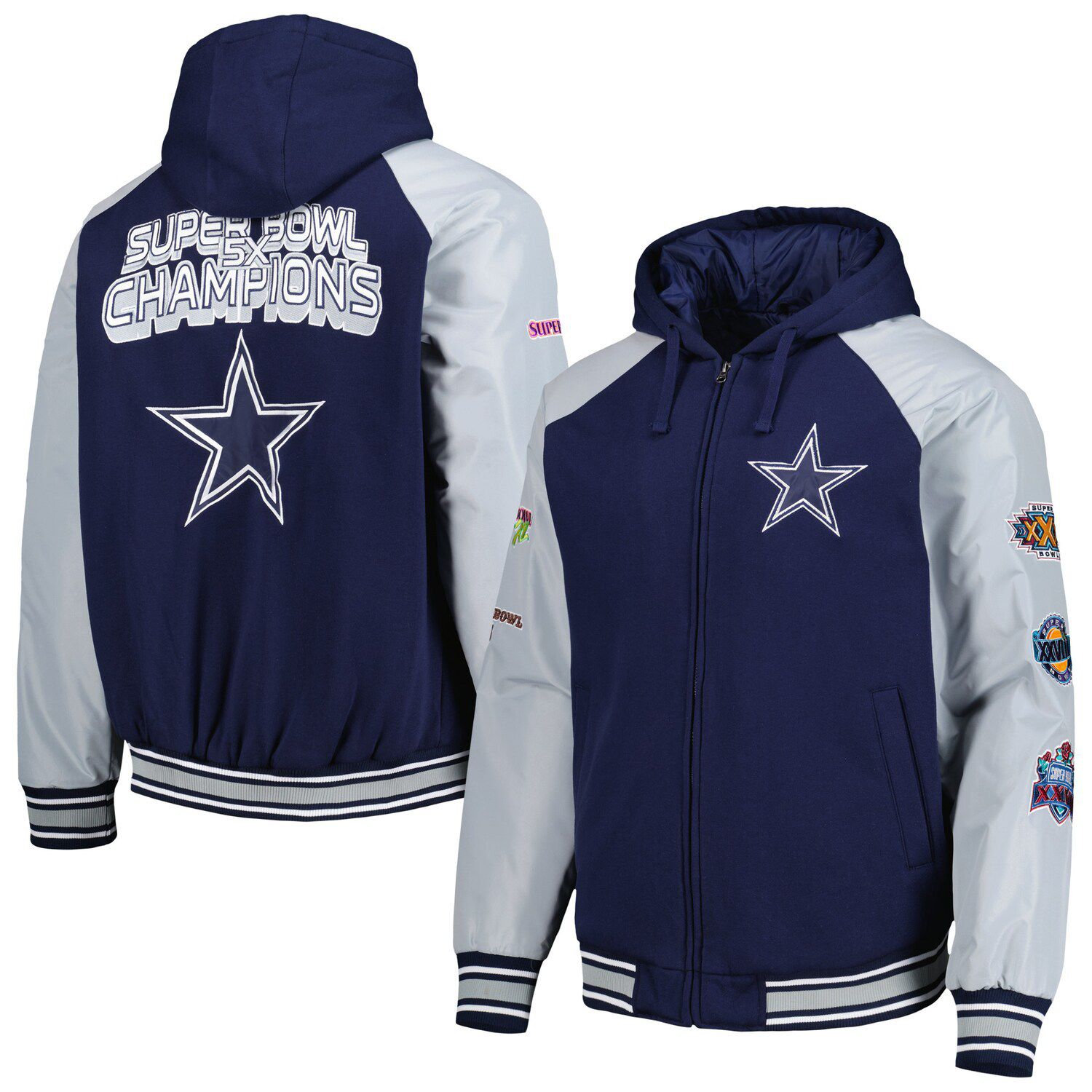 Dallas Cowboys Pro Standard 5x Super Bowl Champions Pullover Hoodie - Navy