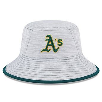 Men's New Era Gray Oakland Athletics Game Bucket Hat