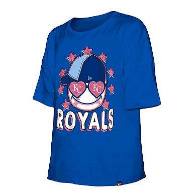 Girls Youth New Era Royal Kansas City Royals Team Half Sleeve T-Shirt