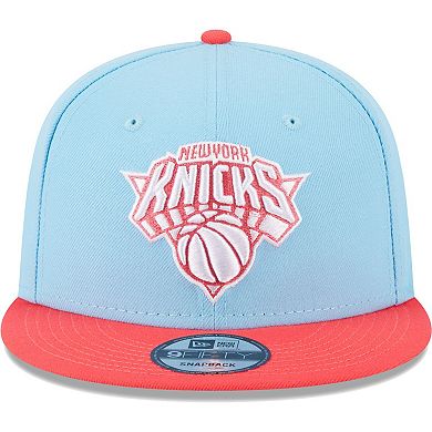 Men's New Era Powder Blue/Red New York Knicks 2-Tone Color Pack 9FIFTY Snapback Hat
