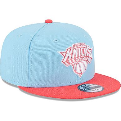 Men's New Era Powder Blue/Red New York Knicks 2-Tone Color Pack 9FIFTY Snapback Hat
