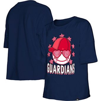 Girls Youth New Era Navy Cleveland Guardians Team Half Sleeve T-Shirt