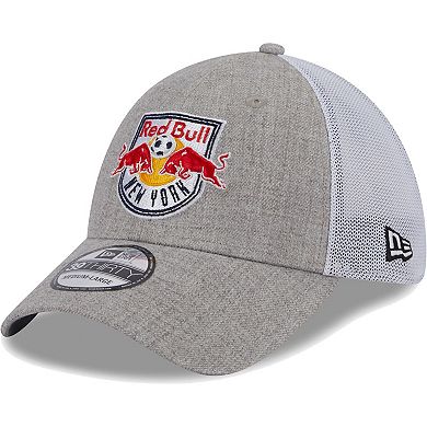 Men's New Era Heather Gray/White New York Red Bulls 39THIRTY Trucker Flex Hat