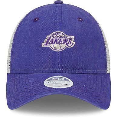 Women's New Era  Purple Los Angeles Lakers Micro Logo 9TWENTY Trucker Adjustable Hat
