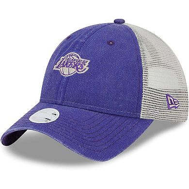 Women's New Era  Purple Los Angeles Lakers Micro Logo 9TWENTY Trucker Adjustable Hat