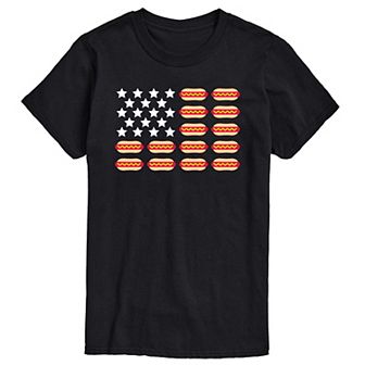 Men's Hot Dog Flag Graphic Tee
