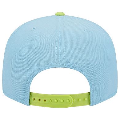 Men's New Era Light Blue/Neon Green Chicago White Sox Spring Basic Two-Tone 9FIFTY Snapback Hat
