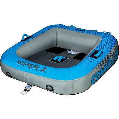 Connelly Viper 2 Person Inflatable Ride On Inner Tube with 2-Way Towing, Blue