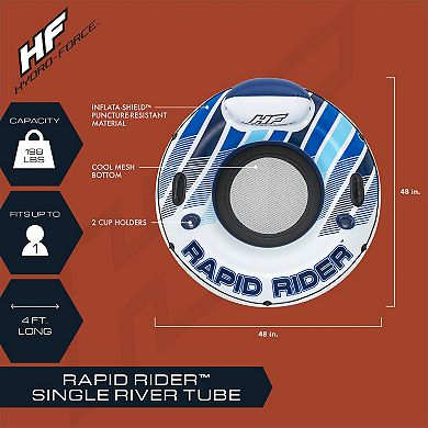 Bestway 43116E Hydro Force Rapid Rider Single River Inner Tube, Blue and White