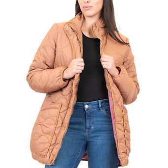 Women's MO-KA Quilted Coat with Pop Lining
