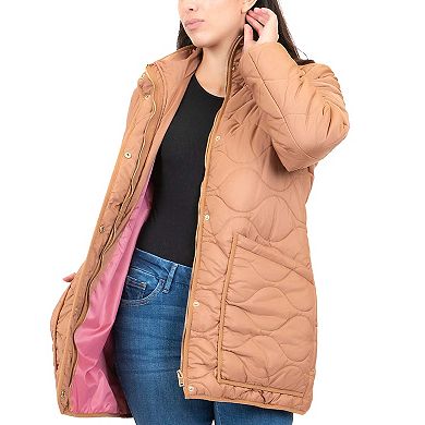 Women's MO-KA Quilted Coat with Pop Lining