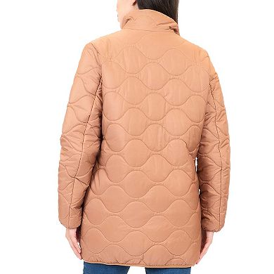 Women's MO-KA Quilted Coat with Pop Lining
