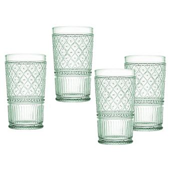 Godinger Silver Claro Textured Highball Glasses 4 pc Set
