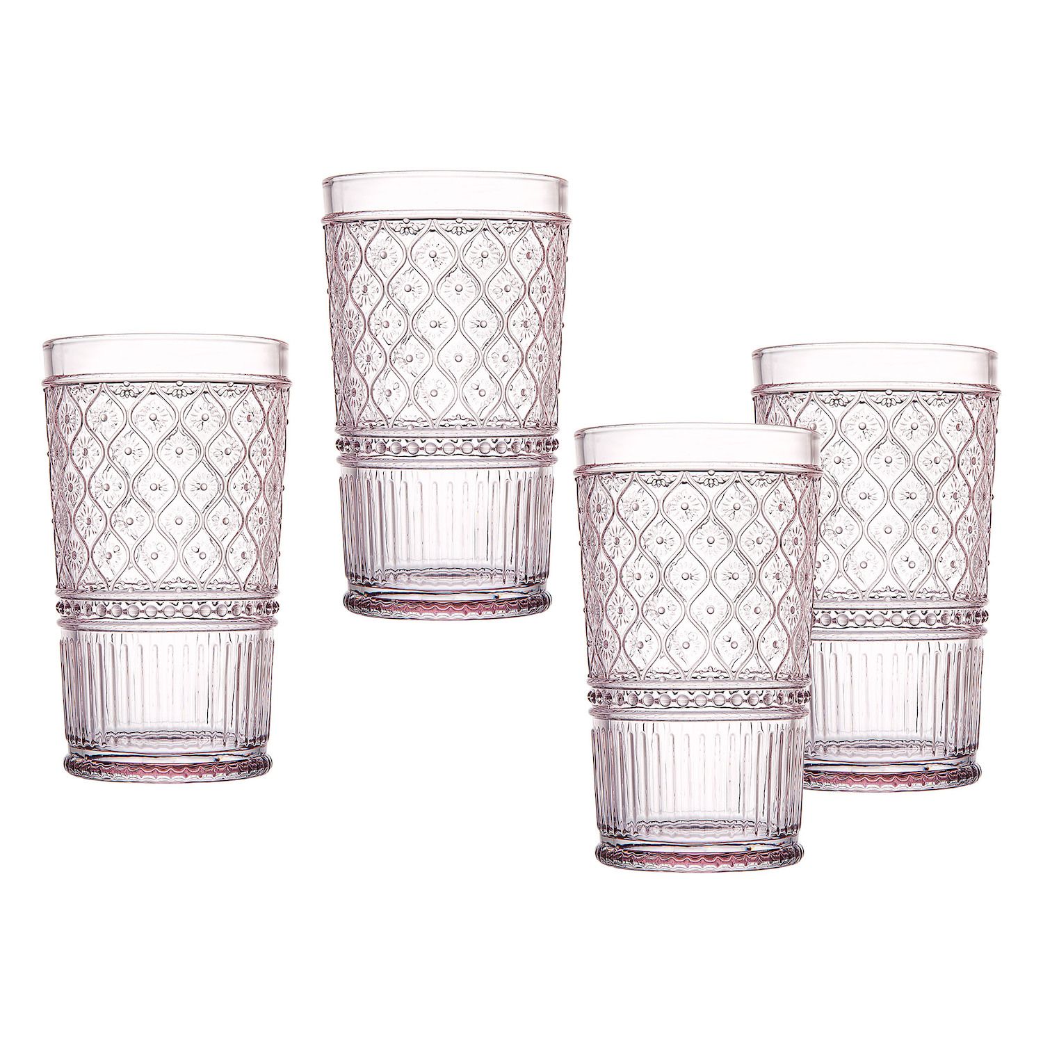 Godinger Silver Claro Textured Highball Glasses 4-piece Set