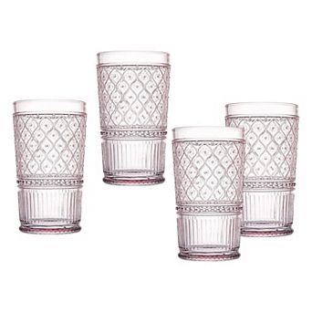 Godinger Silver Claro Textured Highball Glasses 4 pc Set