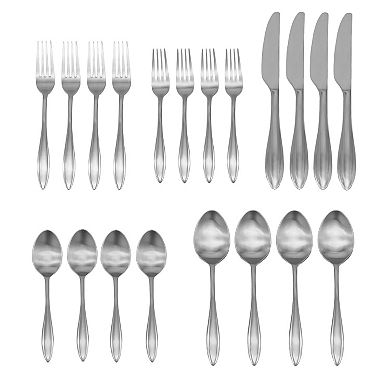 Godinger Silver Unica Satin Stainless Steel 20-Piece Flatware Set, Service For 4