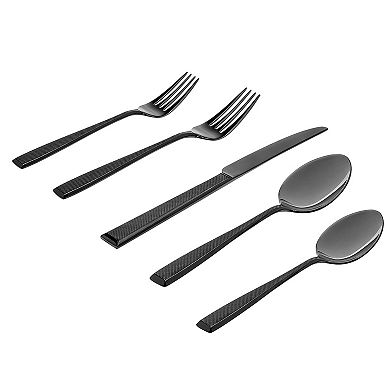 Godinger Silver Ingot Titanium Stainless Steel 20-Piece Flatware Set, Service For 4