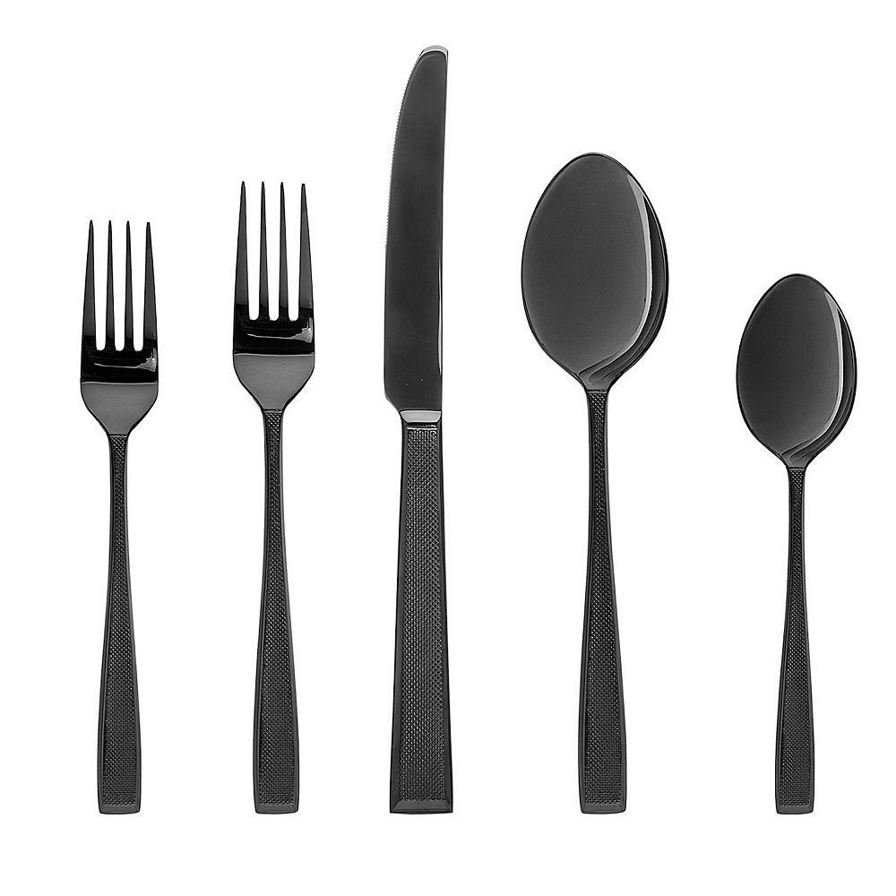 Godinger Silver Ingot Titanium Stainless Steel 20-Piece Flatware