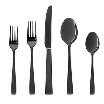Godinger Silver Ingot Titanium Stainless Steel 20 pc Flatware Set, Service For 4