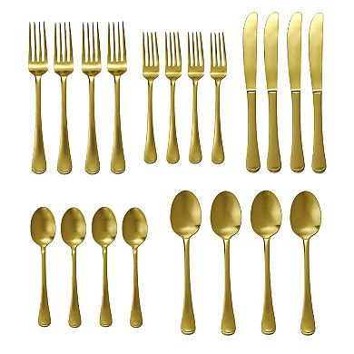Godinger Silver Infinity Satin 18/0 Stainless Steel 20-Piece Flatware Set, Service For 4
